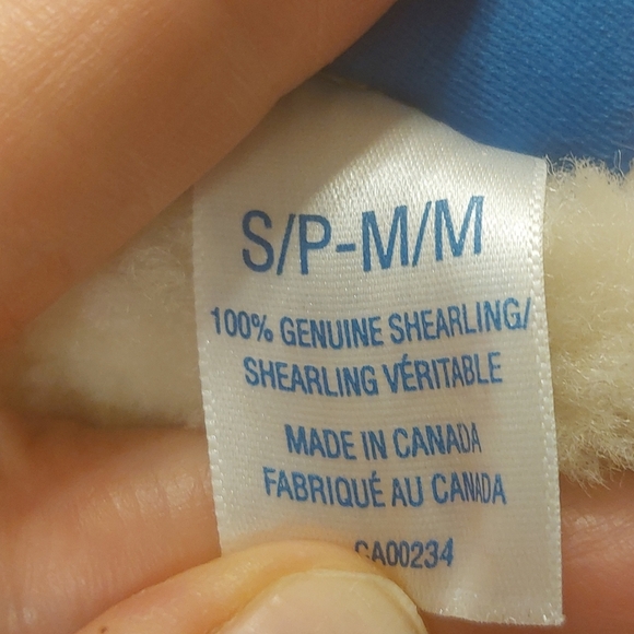 Genuine Sherling Sheepskin Flapper Canada Winter Hat W/ Ear Flaps And Ties - Picture 5 of 7